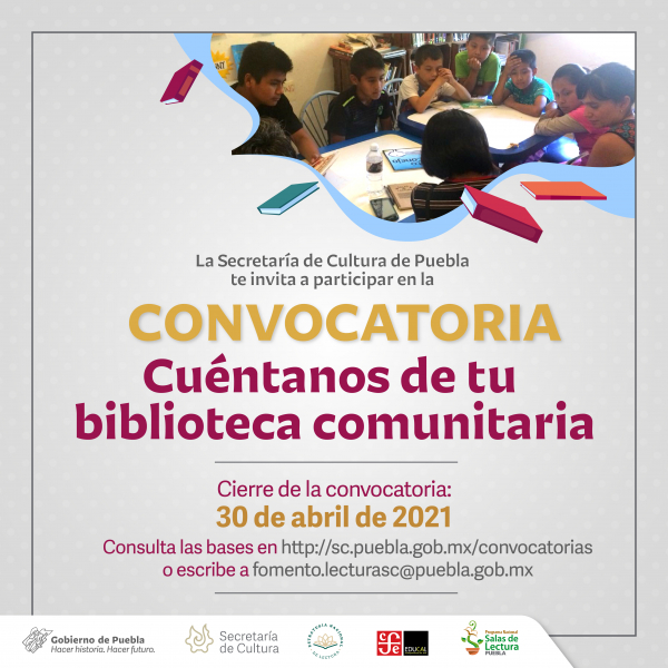 CONVOCATORIA CUÉNTANOS DE TU BIBLIOTECA COMUNITARIA