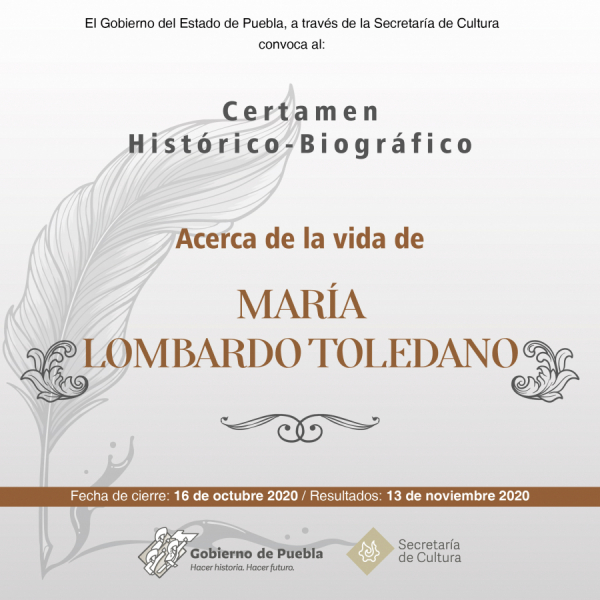 Certamen Histórico Biográfico “María Lombardo Toledano”