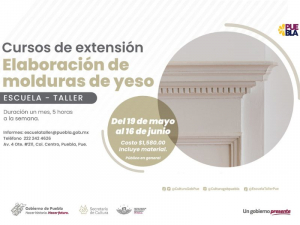 IMPARTIRÁ GOBIERNO ESTATAL CURSO DE ELABORACIÓN DE MOLDURAS DE YESO