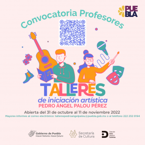 CONVOCATORIA PROFESORES TALLERES DE INICIACIÓN ARTÍSTICA PEDRO ÁNGEL PALOU PÉREZ